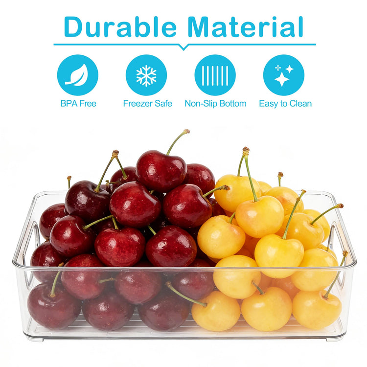 4 Pack Fridge Organizer Bins (4 Count)