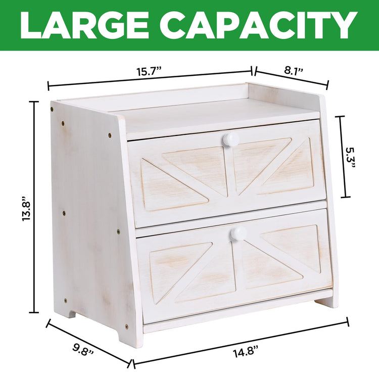 Bamboo Corner Bread Box for Kitchen Countertop 2