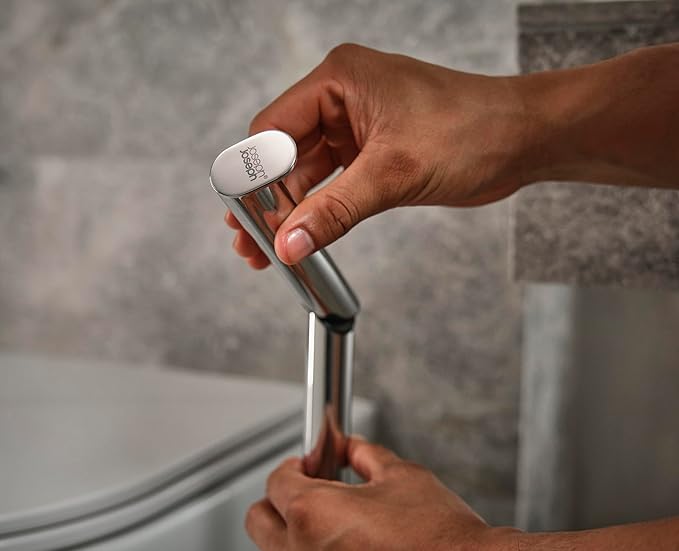 Joseph Joseph EasyStore Luxe 2 in 1 Free-Standing Toilet Paper Holder Stand, Premium Stainless Steel, Up to 4 Toilet Roll Storage