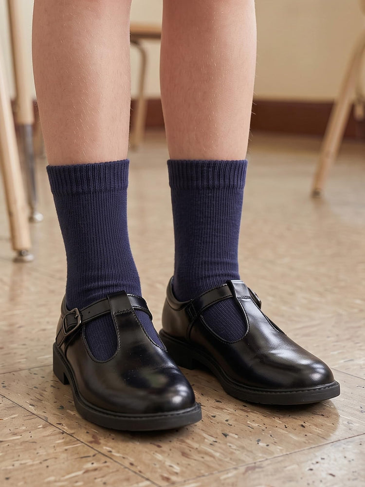 Unisex Kids Boys Girls Soft Cotton School Socks 4 (6 Count)