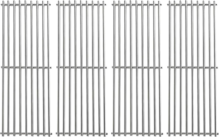 S024 Stainless Steel Grates for Broil King Baron 320, 340, 420, 440, 490 Huntington 2122-64 2122-67 6020-54 6020-57 6020-64 Broil-Mate 7020-54 7020-64 7120-64 Sterling Gas Grill 17-3/8"