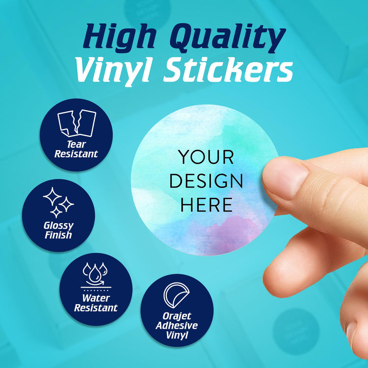 Custom Vinyl Stickers Your Image (100 Count)