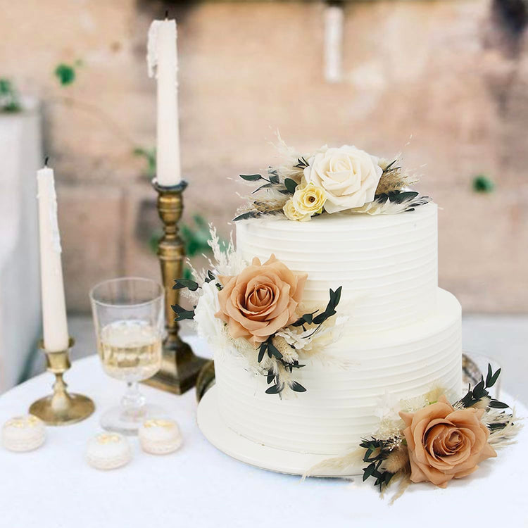 3Pcs Premade Cake Flowers (3 Count)