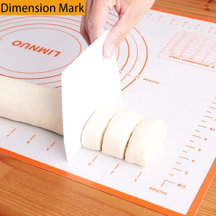 Silicone Baking Mat,Non Stick Rolling Dough with Measurements for Pie Pizza Cookies Fondant Making,Extra Thick Non Slip Silicone Pastry Mat