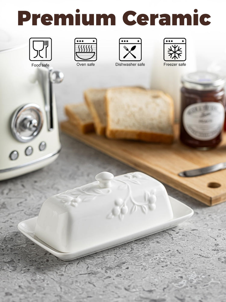Butter Dish with Lid for Countertop
