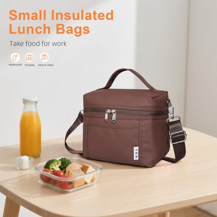 NOL 4 Liters Small Insulated Lunch Bags for Women Cooler Bag Lightweight Nylon Waterproof Lunch Box For Work (Small