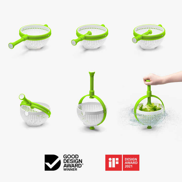 Spina 2-in-1 Collapsible Salad Spinner & Colander