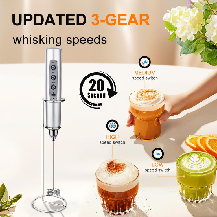 Handheld Milk Frother Wand for Coffee