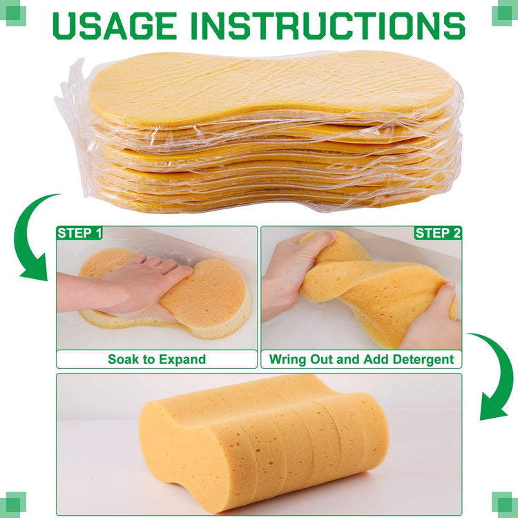 60 Pack Car Wash Sponges Large Sponges Bulk Big All (60 Count)