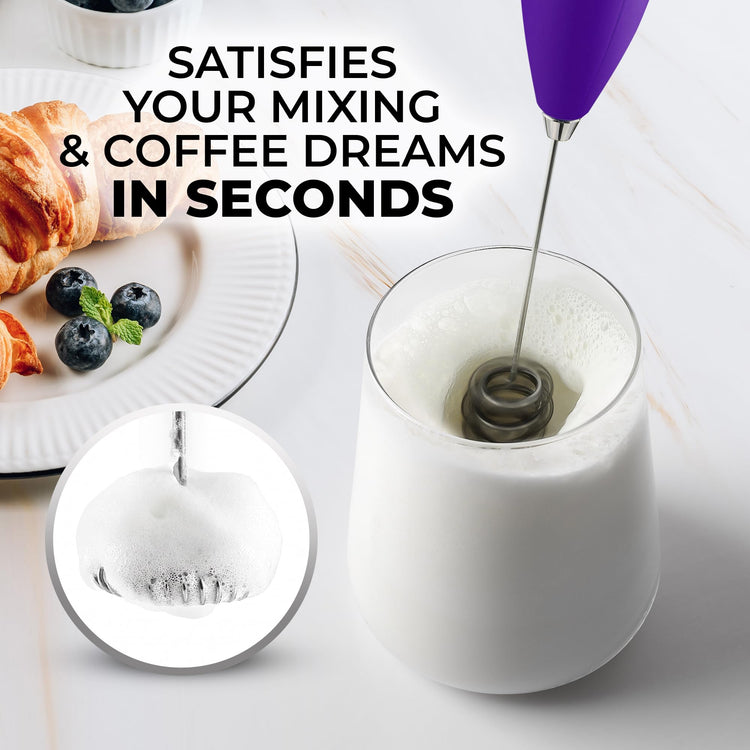 Powerful Milk Frother Wand With Duracell Batteries