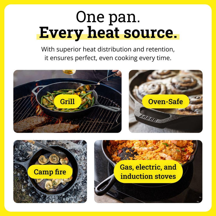 Pre Seasoned Cast Iron Skillet Set (3 Count)