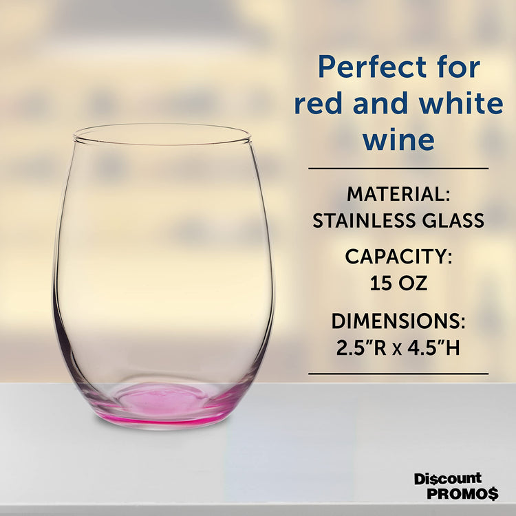Stemless Wine Glasses in Bulk by ARC Perfection (10 Count)