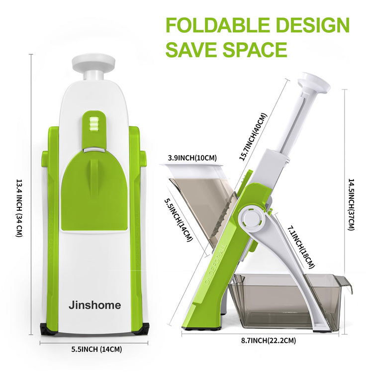Upgraded Mandoline Slicer for Kitchen &Safe Vegetable Chopper 5 in 1 & Adjustable Mandoline Slicer
