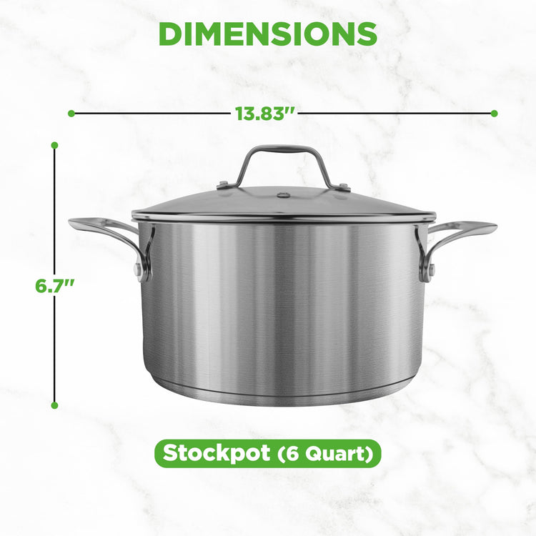 6 Quart Stainless Steel Stockpot