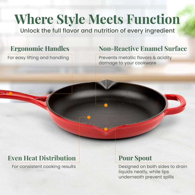 Enameled Cast Iron Skillet
