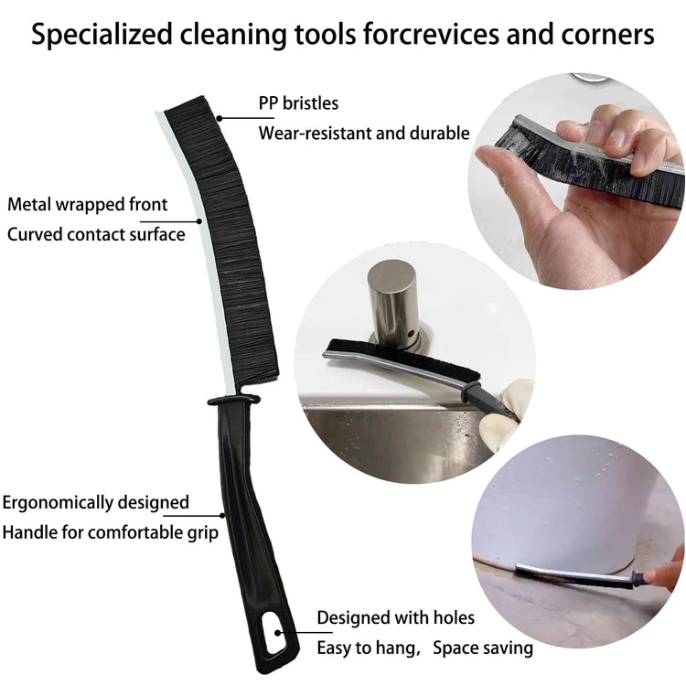 7 Pcs Multi Purpose Crevice Cleaning Brush Tool for Stubborn Kitchen Grease Stains
