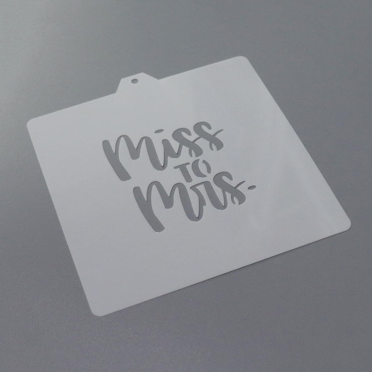 Wedding Cookie Cutter and Stencil Set Bundle Miss to Mrs Bachelorette Wedding Bridal Plaque Cookie Cutter or Stencil (Miss to Mrs)
