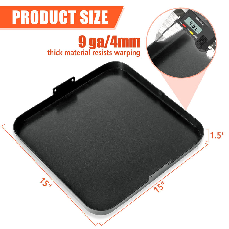 15.5'' Nonstick Carbon Steel Griddle with 2 Handles for Recteq RT