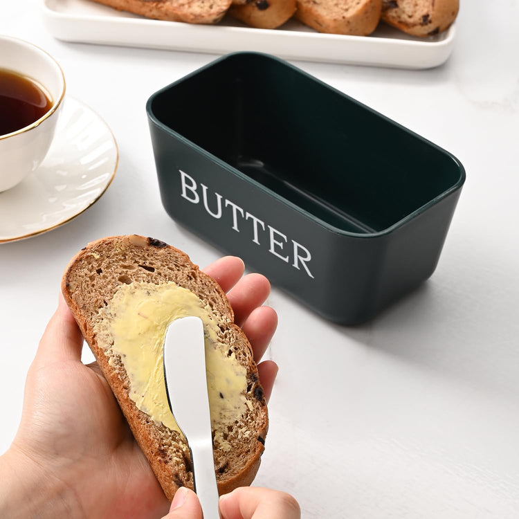 Large Butter Dish With Lid And Knife