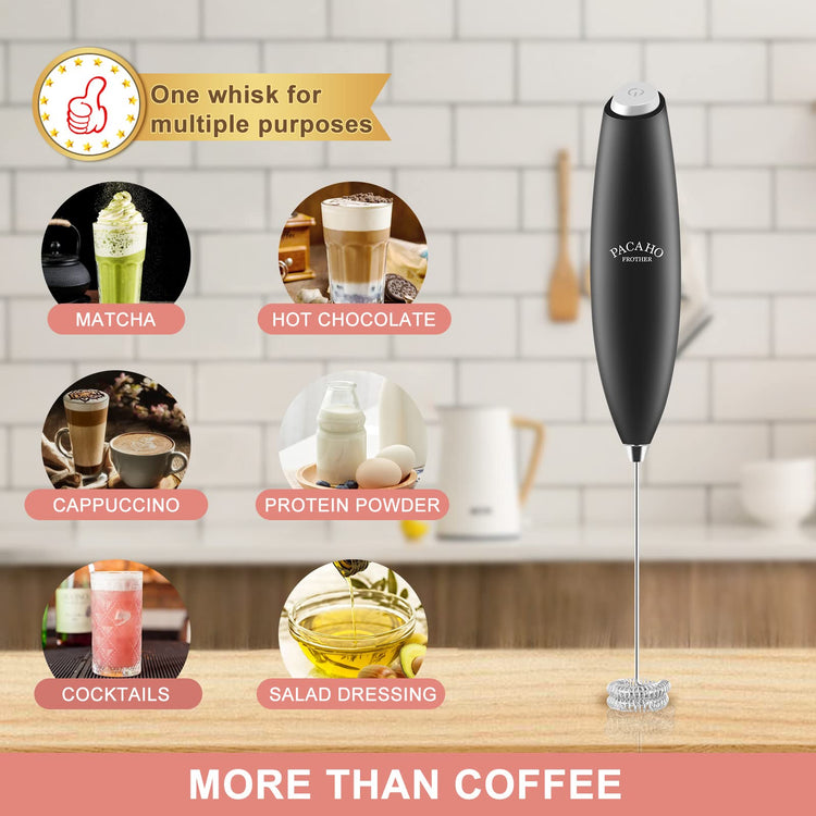 Powerful Milk Frother with Double Whisk