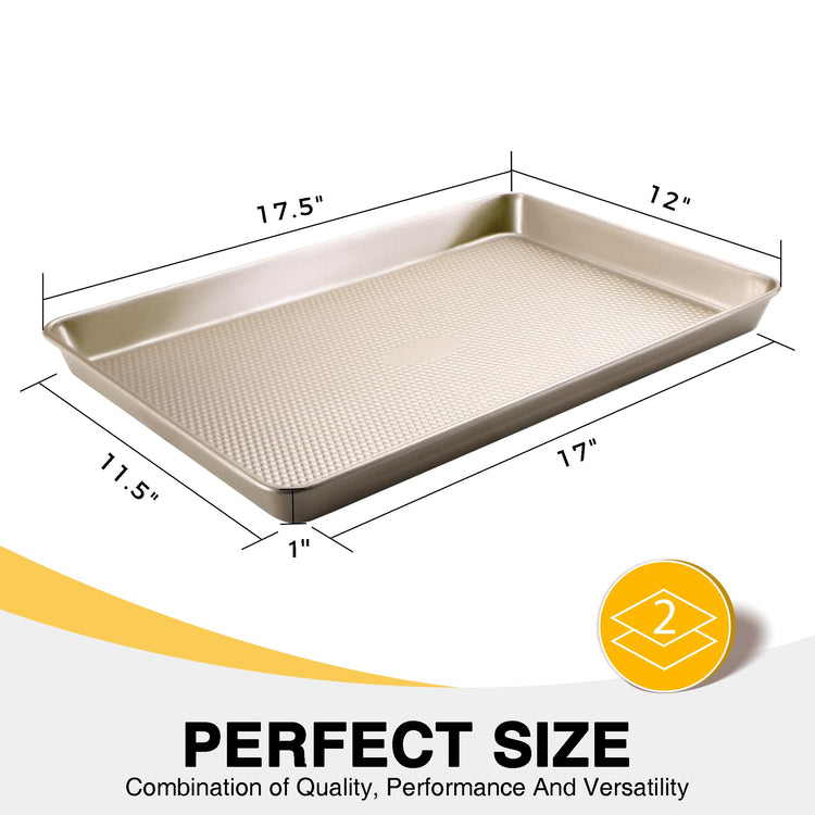 2 Pack Half Sheet Cookie Sheets for Baking (2 Count)