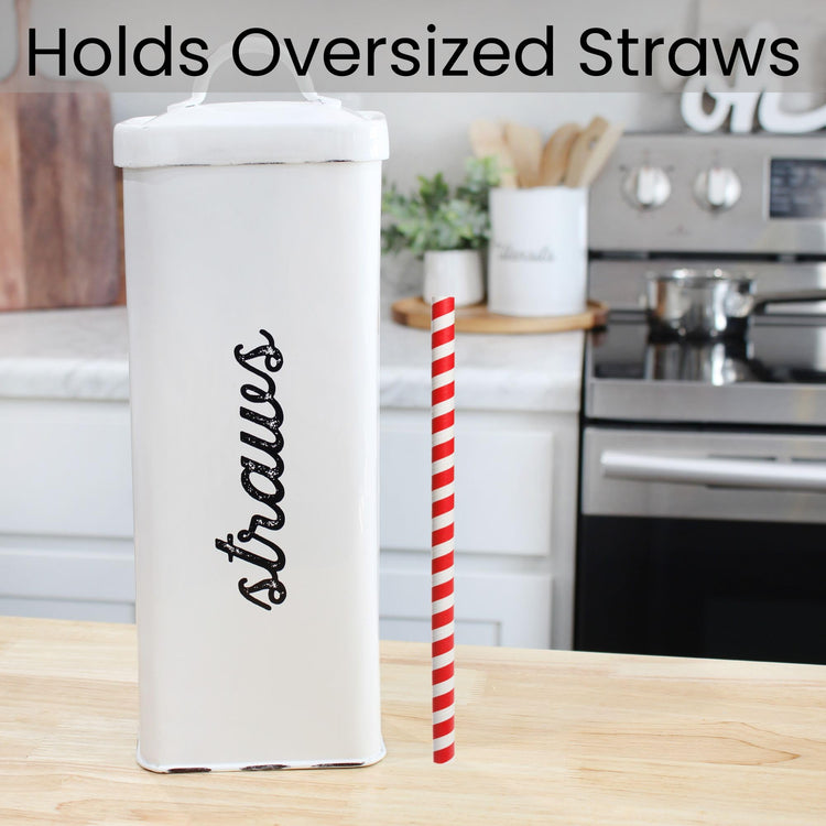 Farmhouse Enamelware Straw Holder