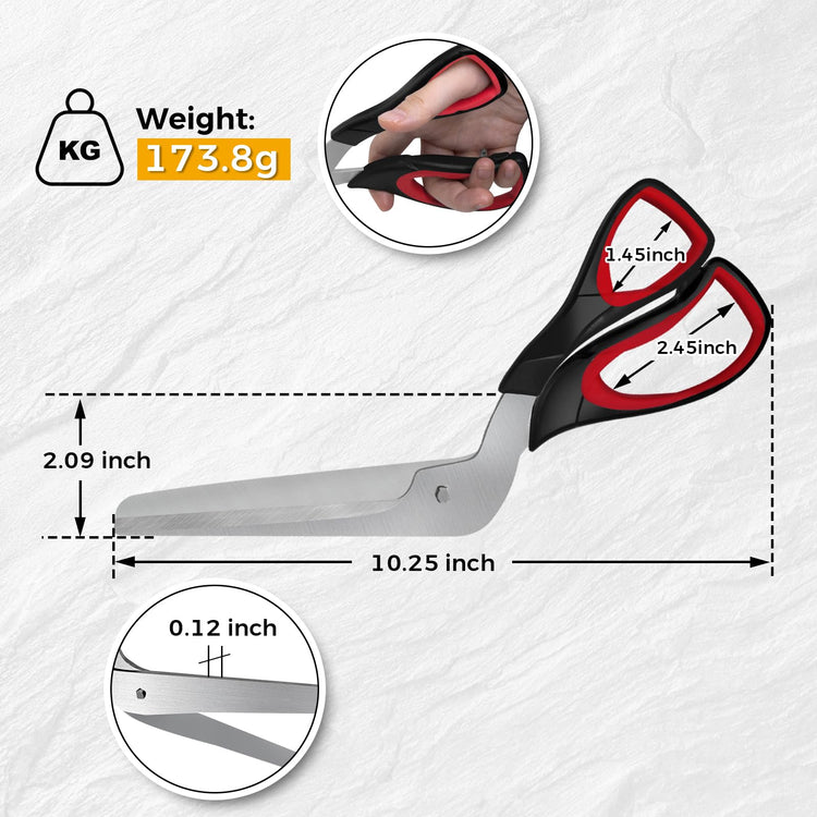 Detachable Pizza Scissors Cutter with Sharp Stainless Steel Blade