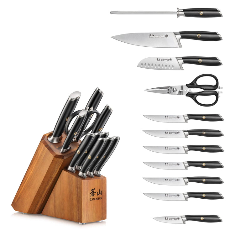 L Series 12 Piece Knife Block Set with 6 Steak Knives (12 Count)