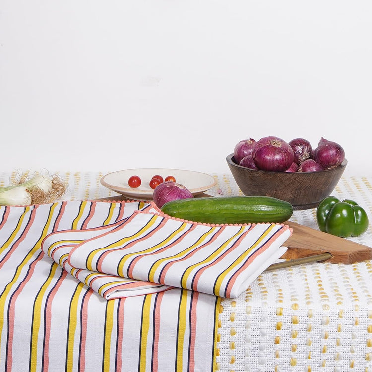 Printed Kitchen Dish Bar and Tea Towels Cotton (6 Count)