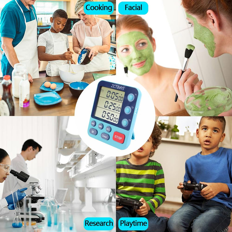 Dual Digital Timer for Kitchen Cooking