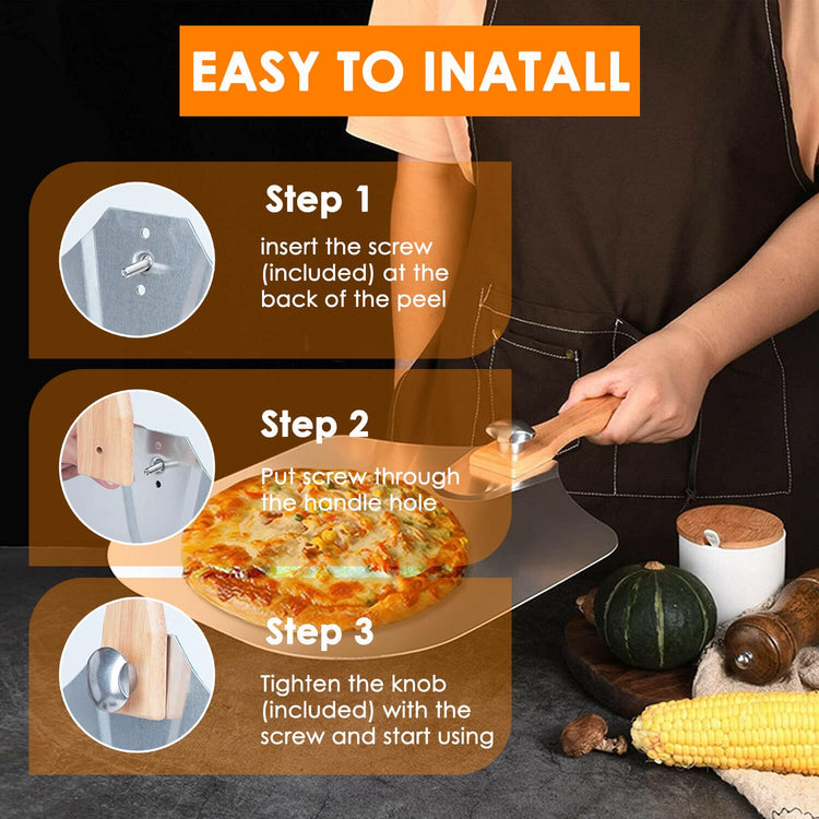 Aluminum Metal Pizza Peel 12 x 14 Inch