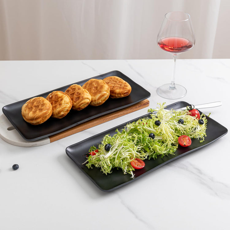 Melamine Rectangular Serving Platters and Trays set (4 Count)