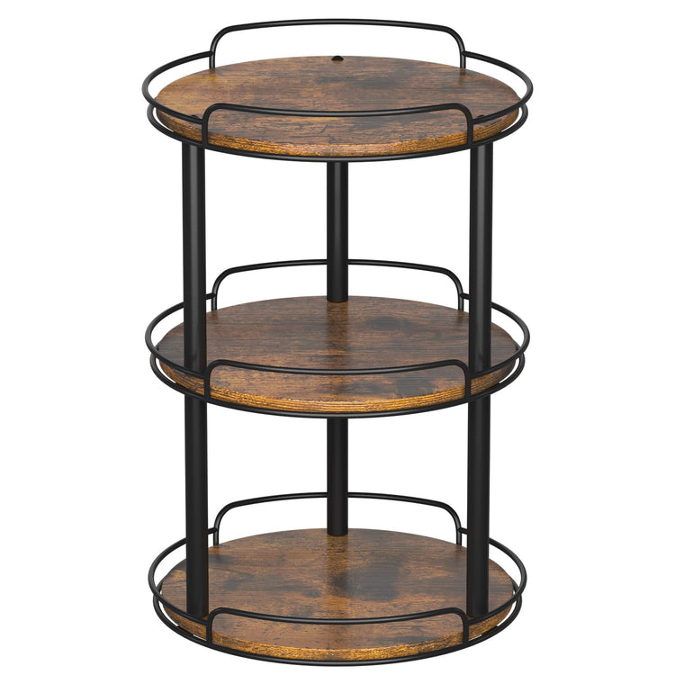 12'' Wood Lazy Susan Turntable Organizer for Cabinet