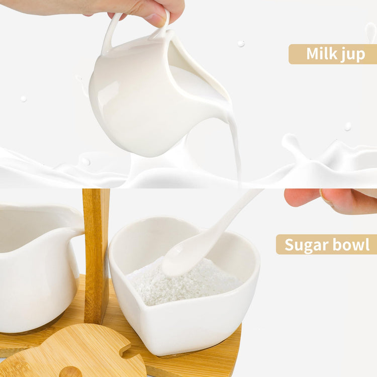 Creamer and Sugar with Carry Tray Set