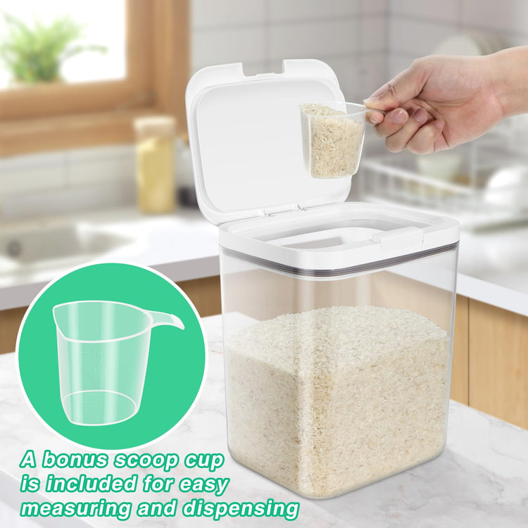 11 Lbs Rice Storage Container 5.8Qt Flour Sugar Containers with Flip