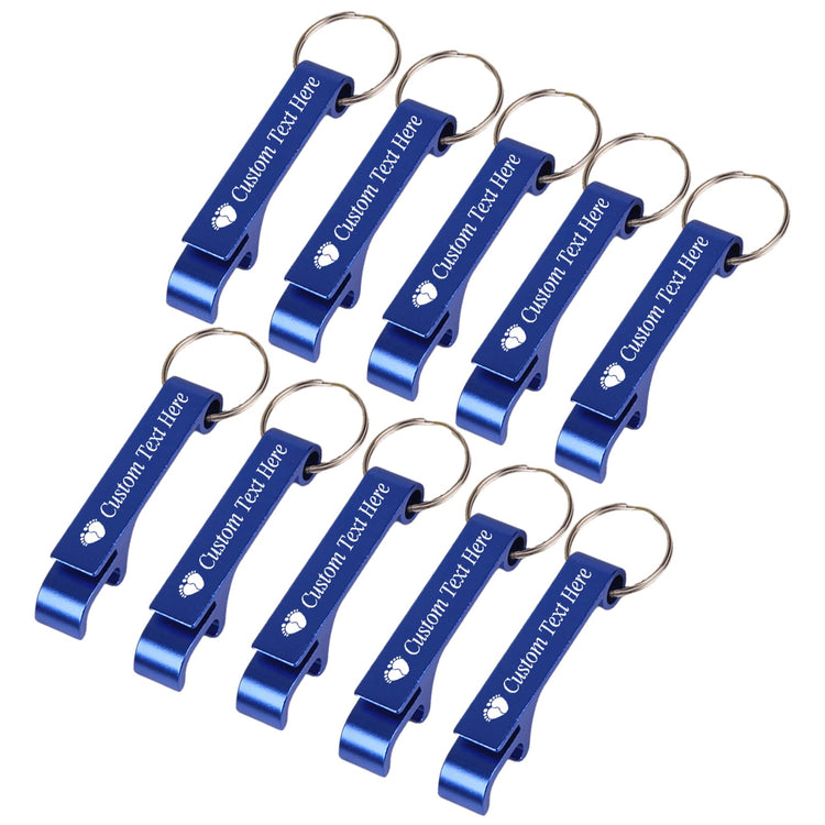 10PCS Personalized Bottle Opener Keychain Bulk Custom Beer Bottle Opener with Logo Text Engraved Wedding Bottle Opener Favors Customized Gifts for Guests Baby Shower Birthday Party (10 Count)