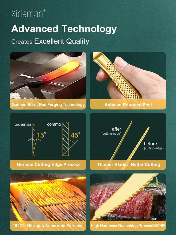 16 Piece Luxury Gold Hammered 18 (4 Count)