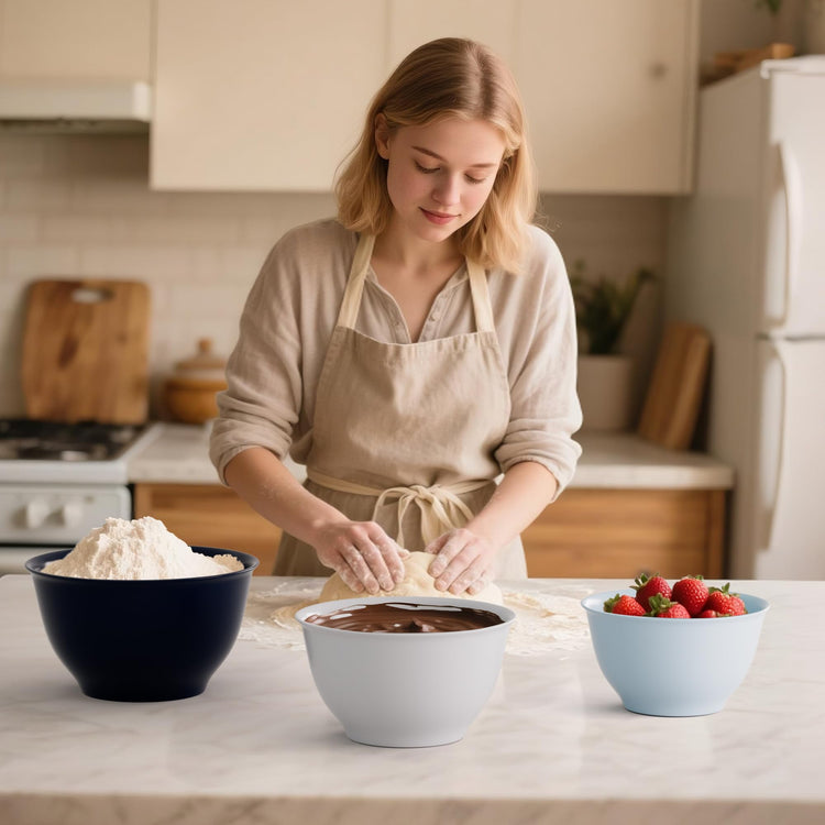 Melamine Mixing Bowl Set with Lids