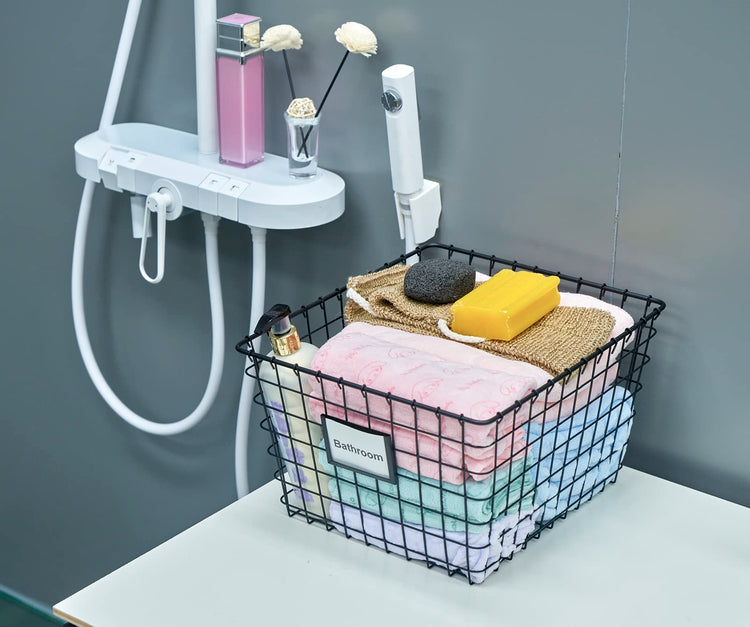 4 Pack【Extra Large】 Wire Handmade Storage Basket for Organizing Household Goods