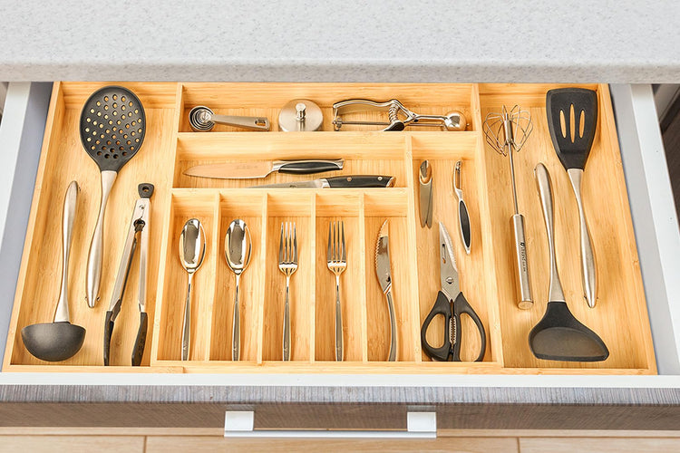 Extra Large Expandable Kitchen Siverware Utensils Drawer Organizer