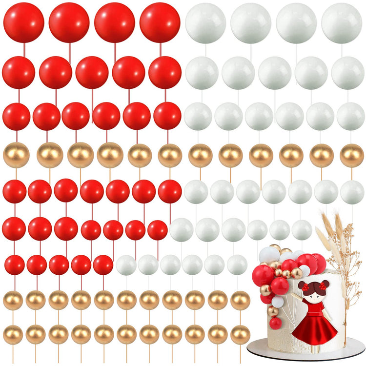 108 Pcs Balls Cake Topper