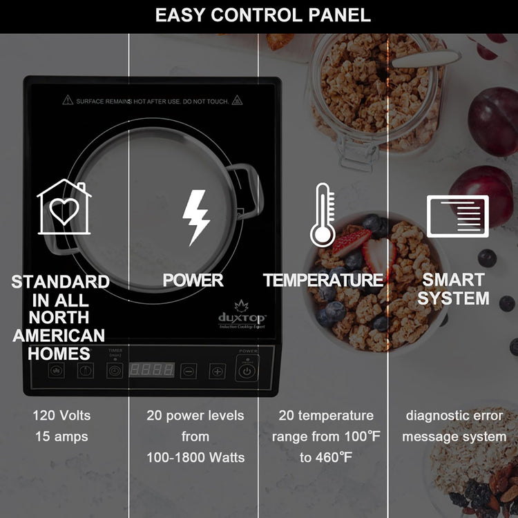 1800W Portable Induction Cooktop Countertop Burner