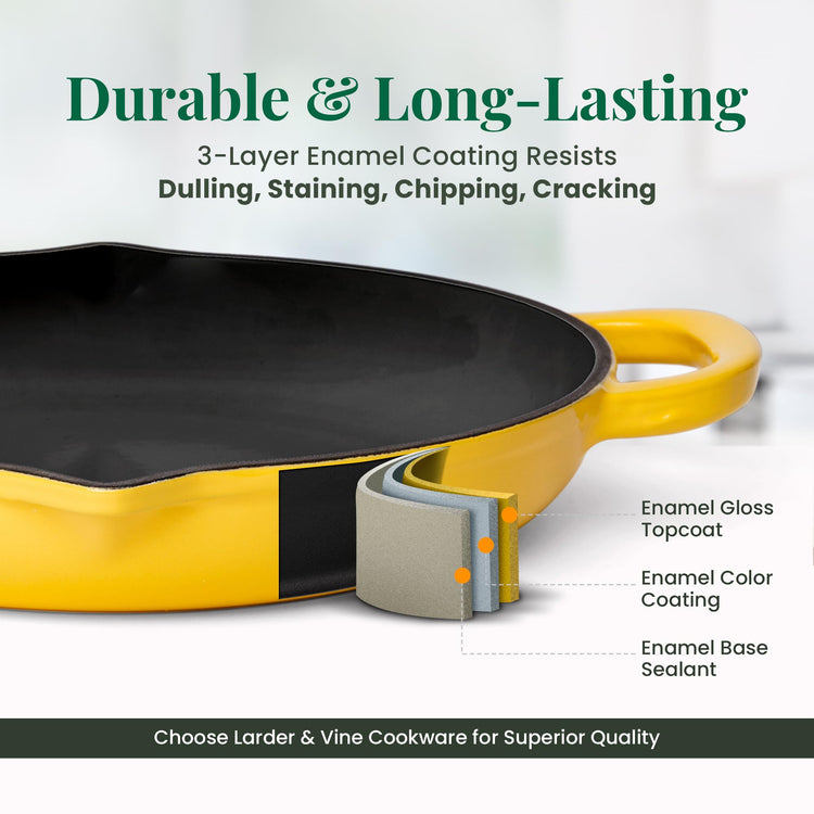 Enameled Cast Iron Skillet