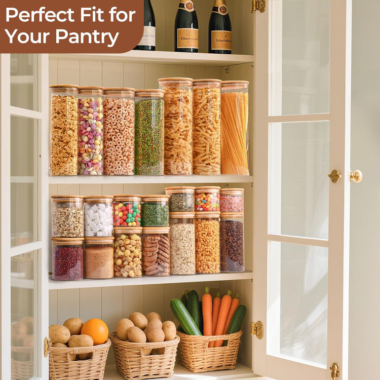 Glass Storage Containers With Lids 0.8 Qt (6 Count)