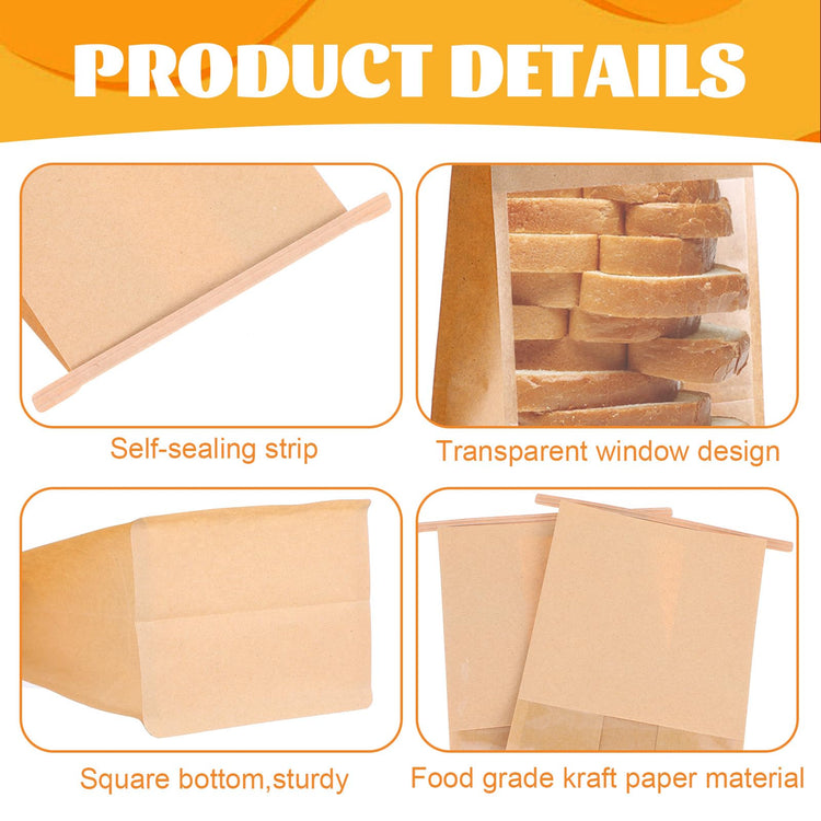 100 Pcs Small Bread Bags for Homemade Bread (100 Count)