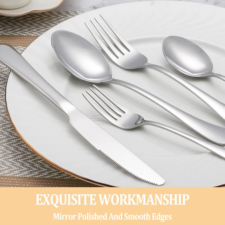 40 Piece Silverware Set Service for 8 (40 Count)