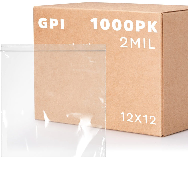 GPI 12" x 12" Zip Bags (1000 Count)