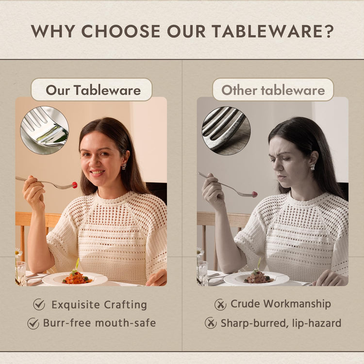 18 10 Stainless Steel Silverware Set for 4 (20 Count)