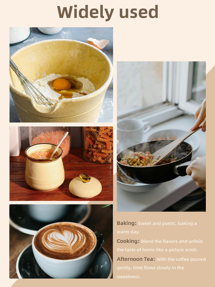 12oz Ceramic Sugar Bowl with Lid and Spoon