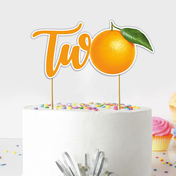 Seyal® Orange Two Cake Topper